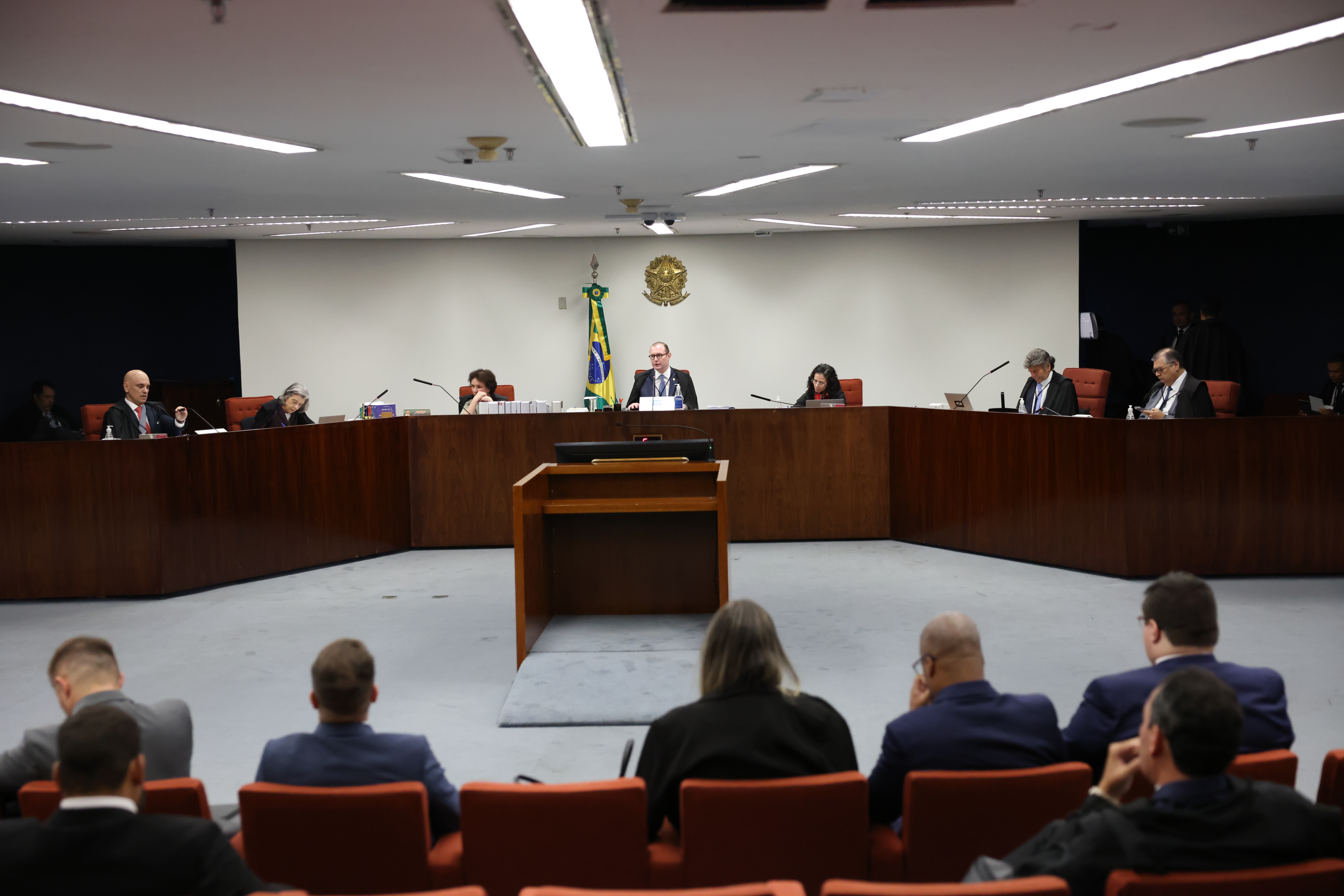 Sessão de julgamento da denúncia pela 1ª Turma do STF